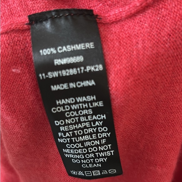 Todd Snyder Cashmere Pocket Tee Crewneck Sweater Size Medium Red Orange - Picture 5 of 5